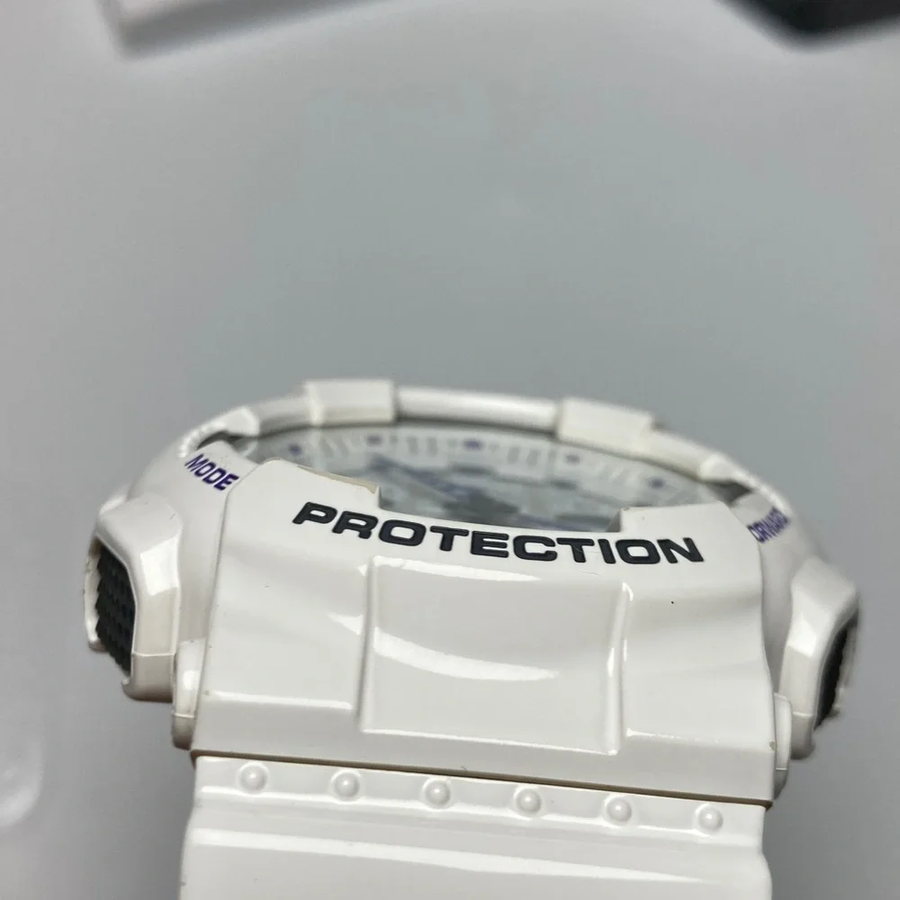 Casio Gshock GA-100A, glossy white gray purple colorway, new battery, full kit